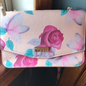 GUESS crossbody floral pink bag
